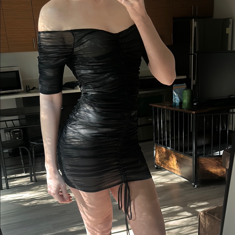 Elegant Black Off-Shoulder Dress